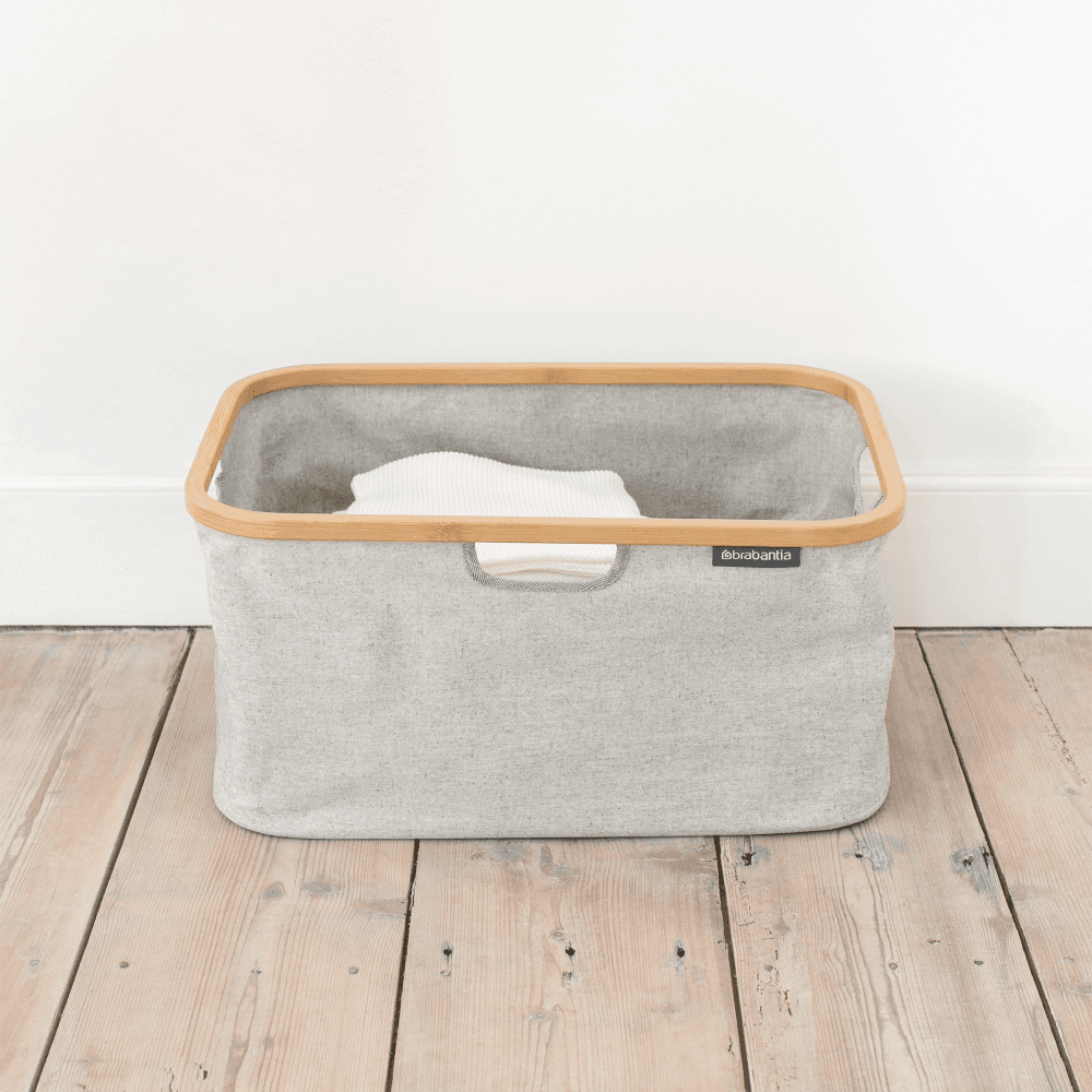 Foldable Laundry Basket, 40 Litre, Grey