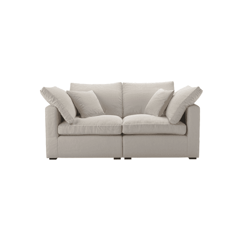 Image showing the Long Island Slim 2 Seat Sofa, H80cm x W176cm x D102cm, Taupe product.