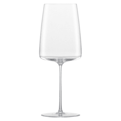Image showing the Simplify Set of 2 Crystal Red Wine Glasses, 555ml, Clear product.