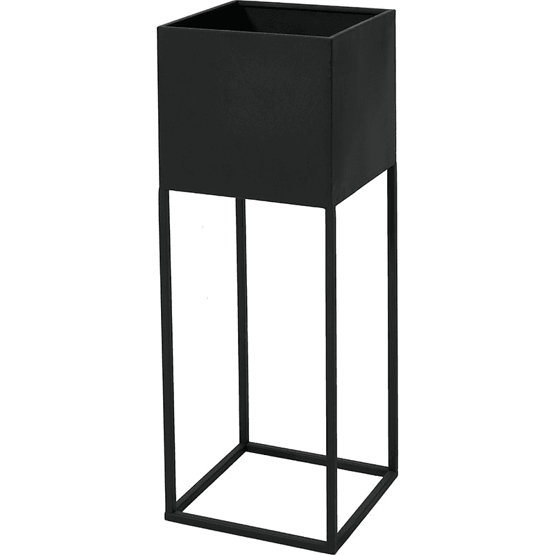 Metal Set of 2 Metal Planters, Graphite
