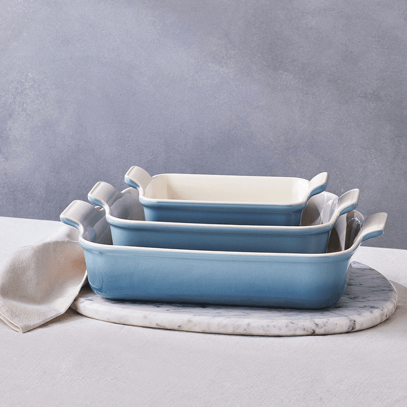 Stoneware Heritage Rectangular Dish, 19cm, Chambray
