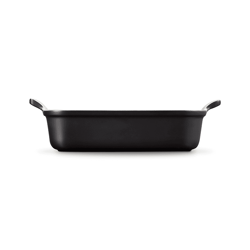 Stoneware Rectangular Dish - 26cm; Satin Black
