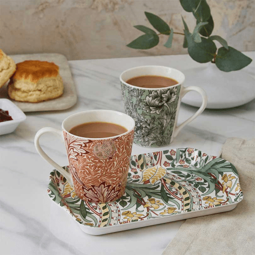 Image showing the Morris & Co Mug & Tray Set, 180ml, Multi product.