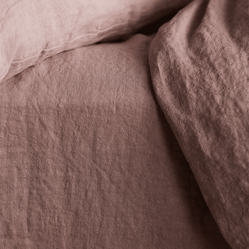Linen Fitted Sheet, Superking, Vintage Rose