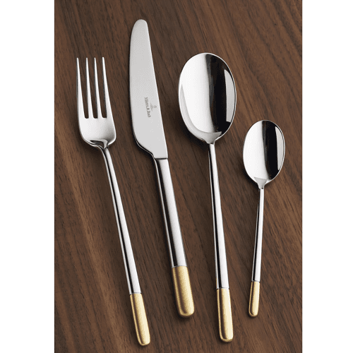 Image showing the Ella Dinner knife, stainless steel with partial gold plate product.