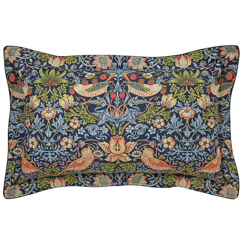 Strawberry Thief Pillowcase Pair, Standard, Indigo