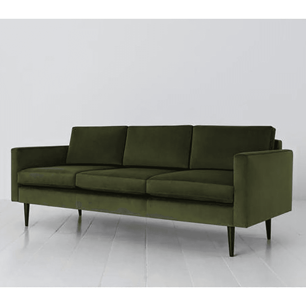 Model 01 3 Seater Velvet Sofa, Vine
