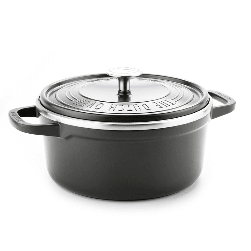 Featherweights Non-Stick Casserole with Lid, 22cm, Black