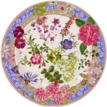 Gien- Millefleurs, Dessert Plate, Set of 4