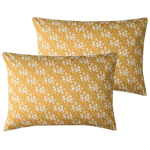 Image showing the Capel Pair of Pillowcases, Single, Mustard product.