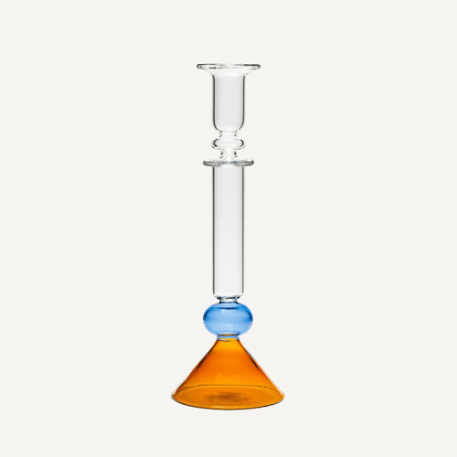 Image showing the Martini Candlestick, H30cm, Amber product.