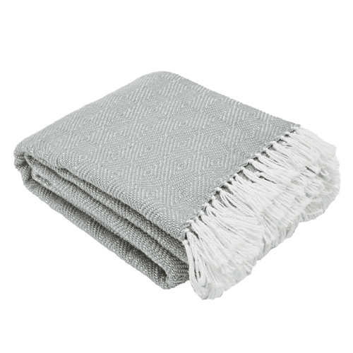 Image showing the Diamond Blanket, 250cm x 130cm, Dove Grey product.