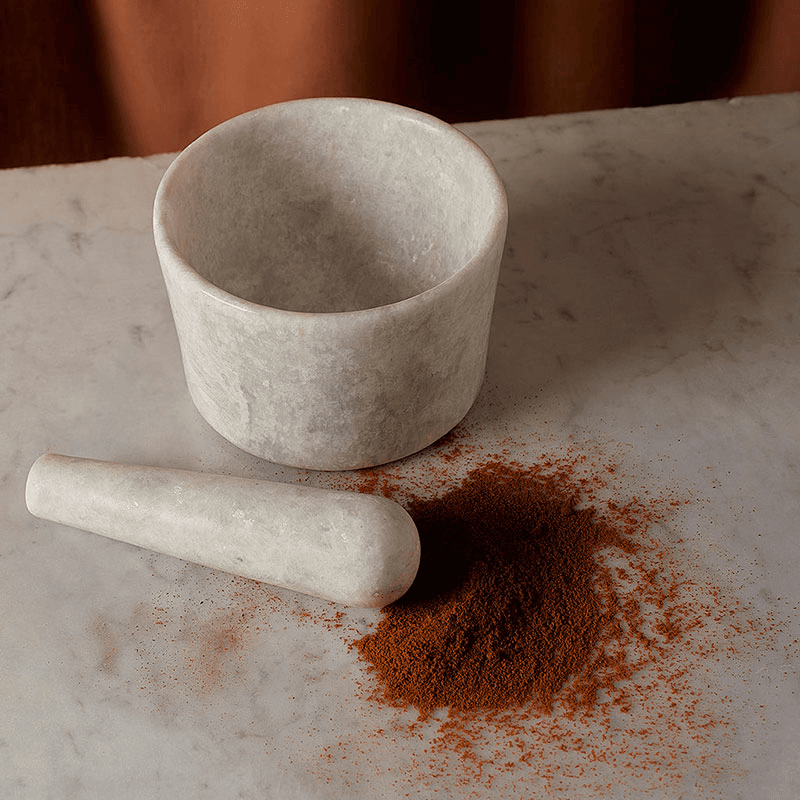 Mandalay Pestle & Mortar, D12cm, Marble