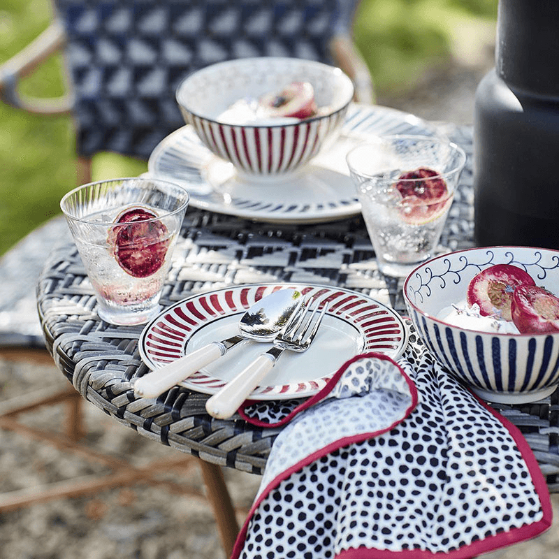Kintaro Set of 4 Dinner Plates, D28cm, Indigo