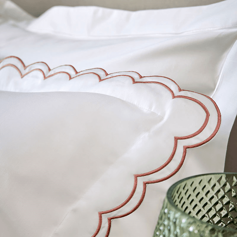 Scallop Edge Duvet Set, King, Fire