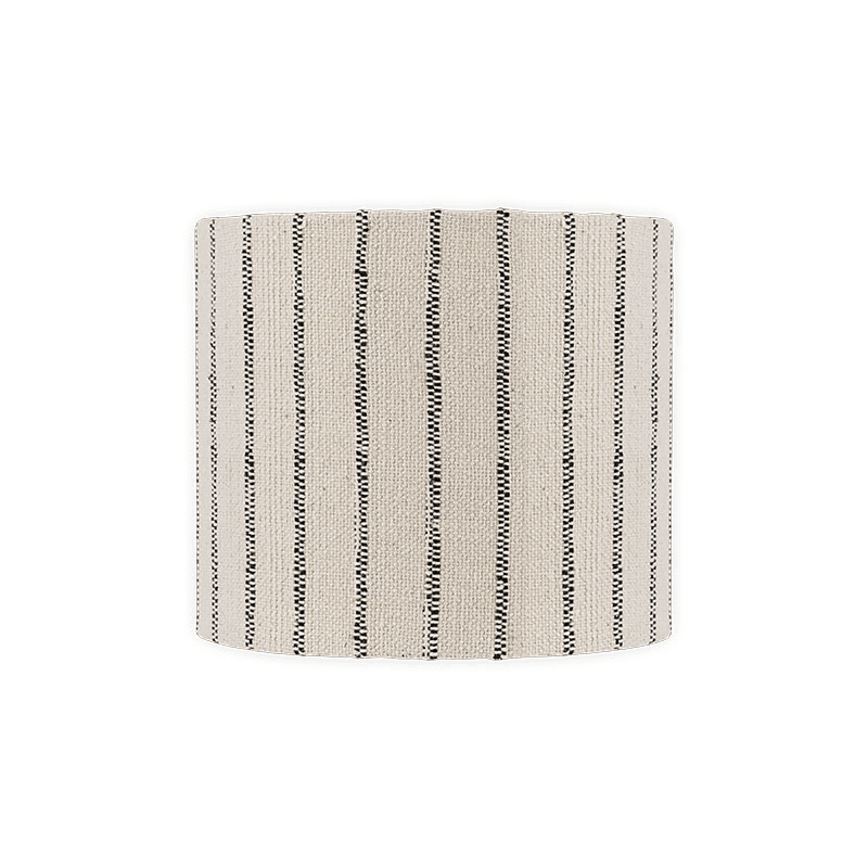 Sanja Cotton Stripe Lampshade, D24cm, Off White & Grey