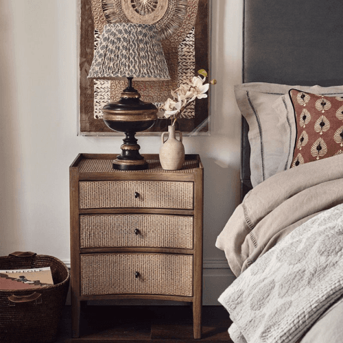 Image showing the Bayuban Side Table, H72 x W55 x D40cm, Natural product.