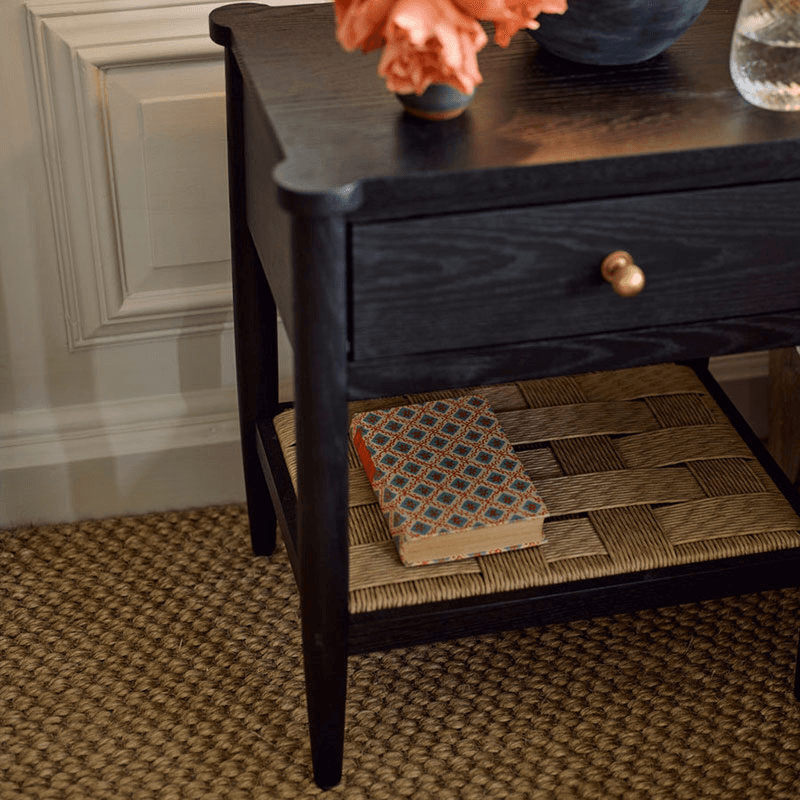 Frome Rectangular Side Table, Warm Black