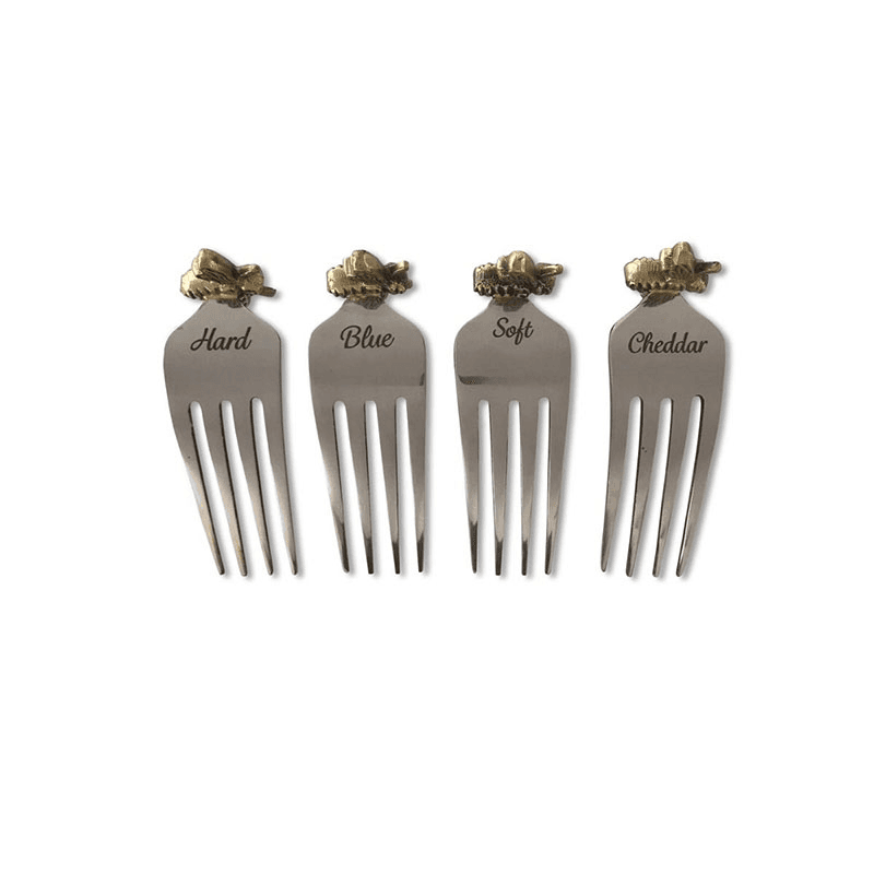 Bee Set of 4 Cheese Markers, L8cm, Silver