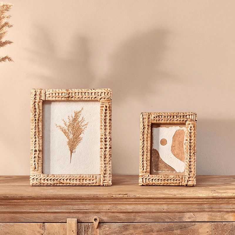 Yanis Rattan Photo Frame, 5 x 7", Natural