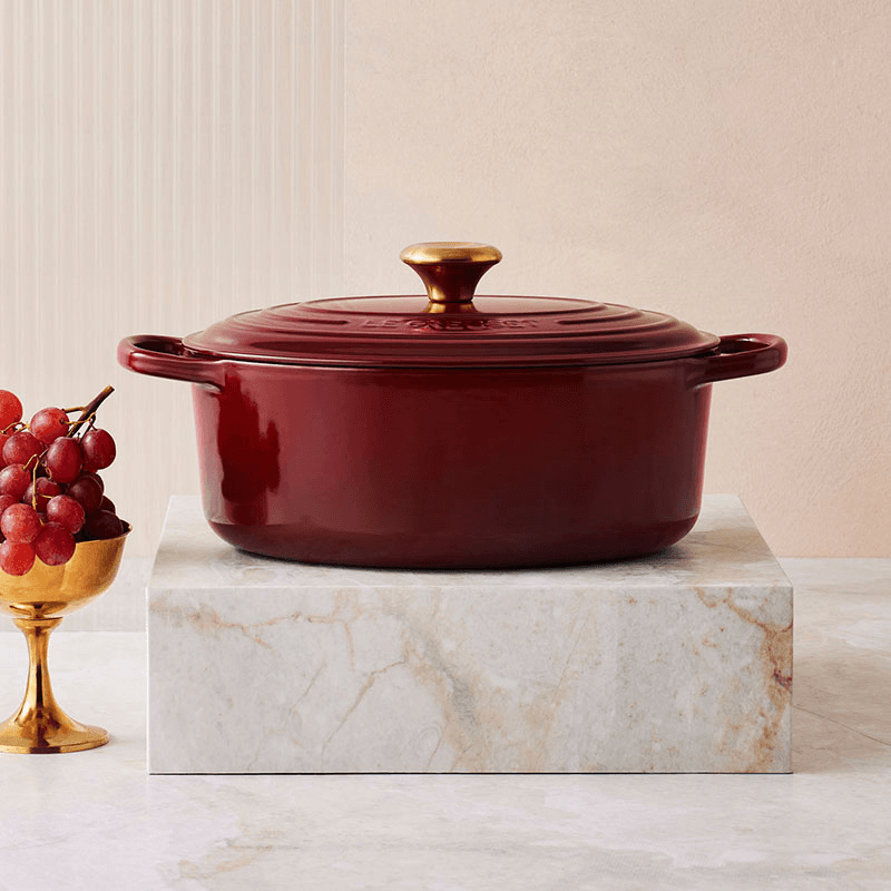 Signature Cast Iron Oval Casserole, 29cm, Garnet