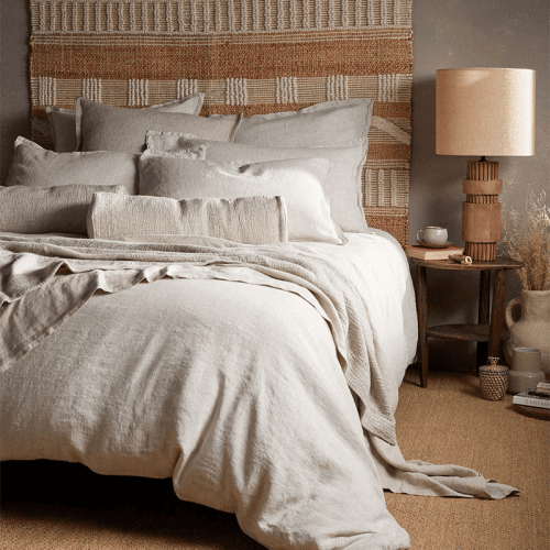 Image showing the Porto Throw, 230 x 260cm, Natural product.