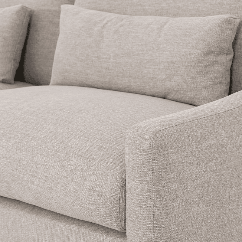 Model 07 Linen 3 Seater Sofa, Pumice
