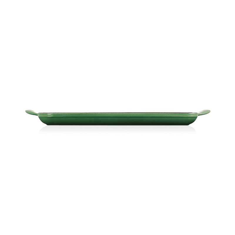 Signature Cast Iron Rectangular Grill, 32cm, Bamboo