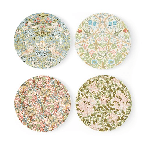 Morris & Co Set of 4 Side Plates, D20cm, Multi