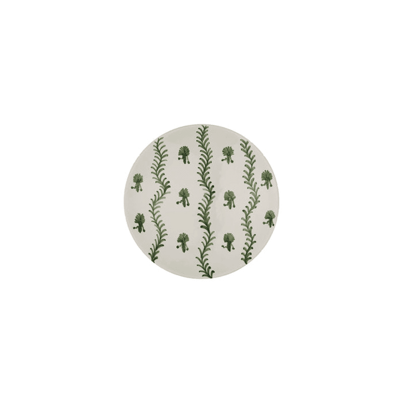Side Plate, Palm Tree, Green