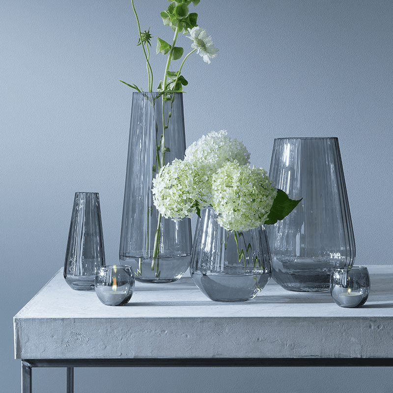 Zinc Vase, H29.5cm, Grey