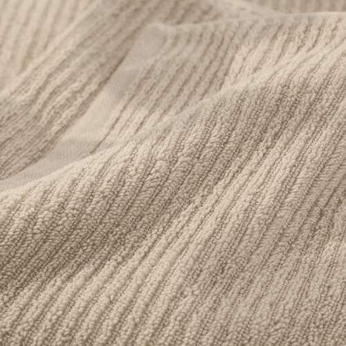 Image showing the Super Soft Pure Cotton Ribbed Bath Towel, Oatmeal product.