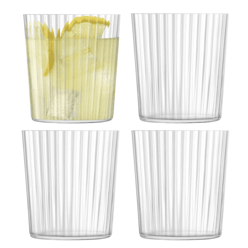 Image showing the Gio Line Set of 4 tumblers, 390ml, clear product.