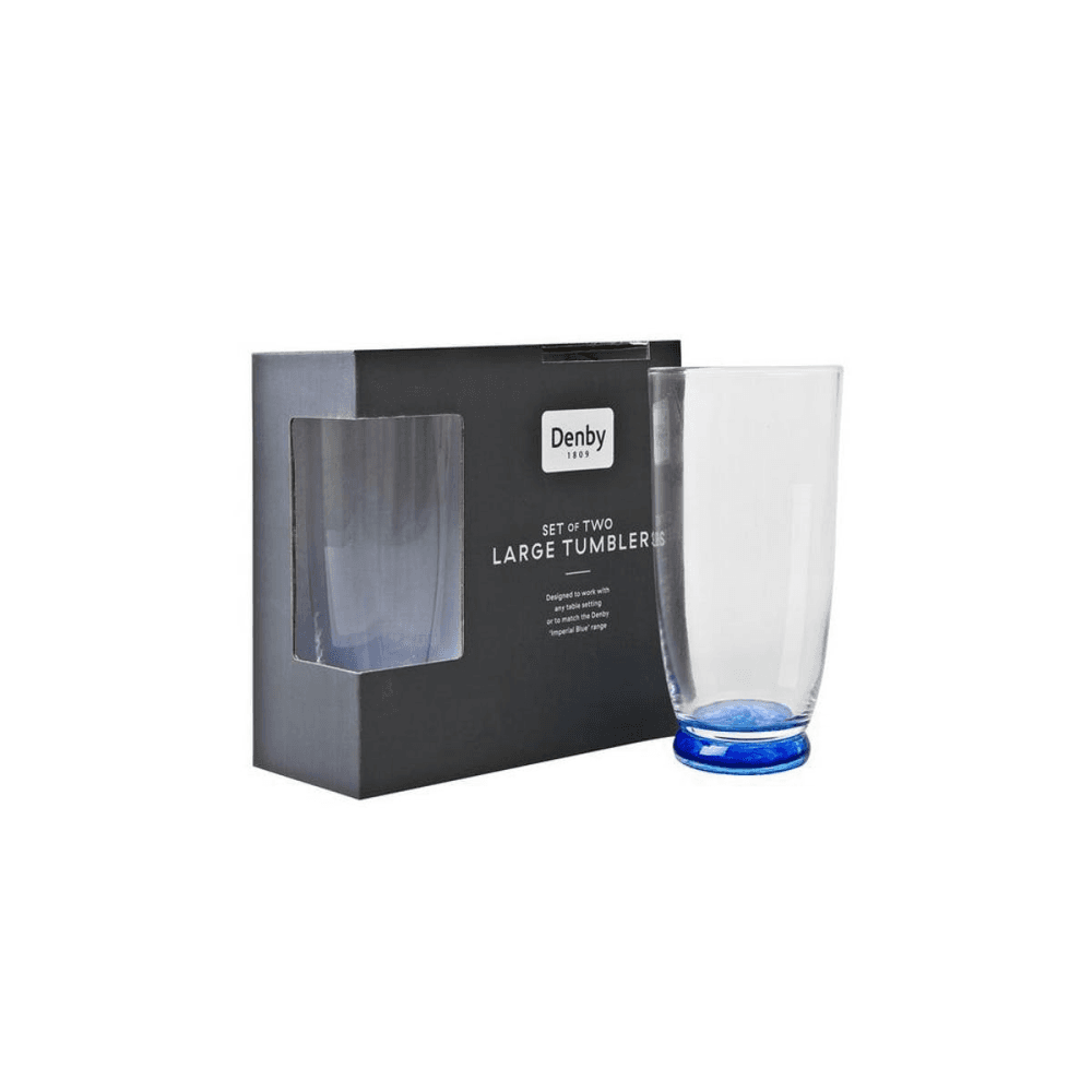 Imperial Blue Pair of large tumblers, 40cl