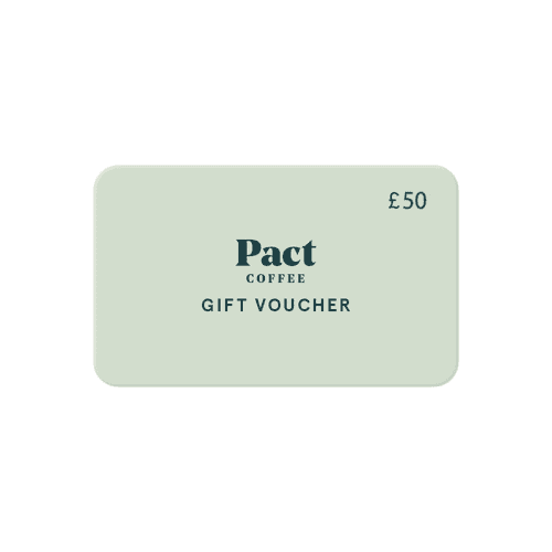 Image showing the £50 Pact Coffee Gift Voucher product.