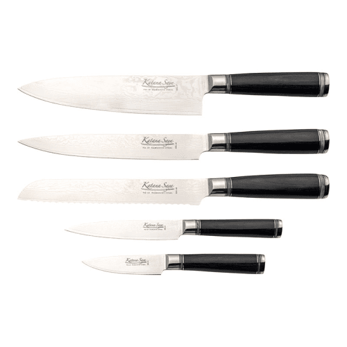 Image showing the Katana Saya Pakkawood 6 Pce Knife Block Set product.