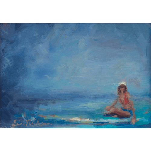 Image showing the Sufer Framed Oil Painting on Board, 23 x 28cm, Multi product.