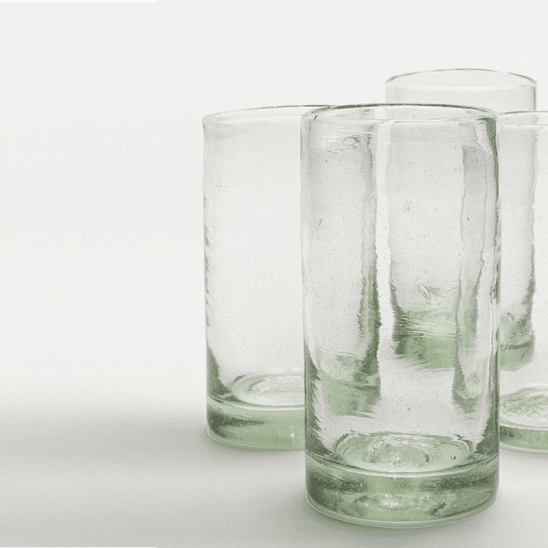 Zomi Set of 4 High Ball Glasses, H13.5cm, Clear