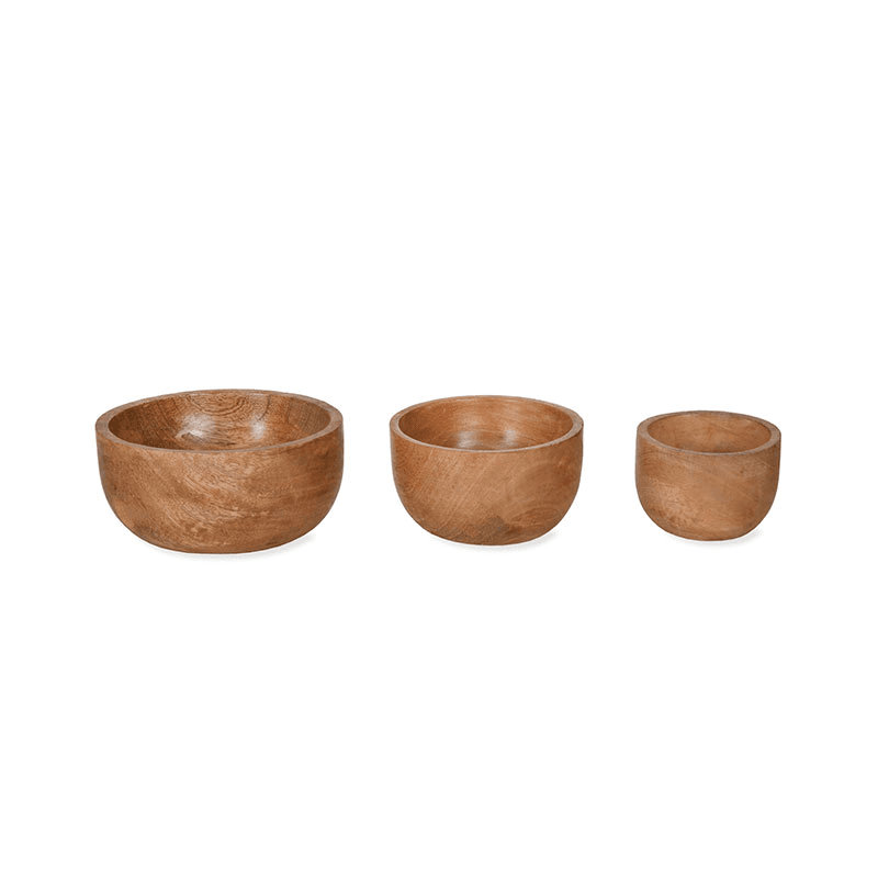 Midford Set of 3 Bowls, Mango Wood