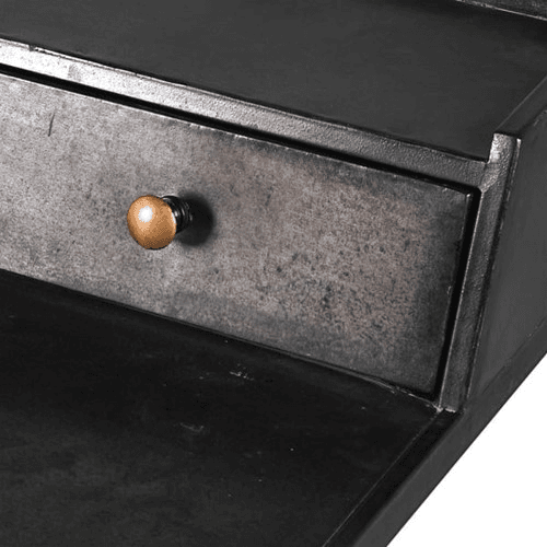 2 drawer desk, H87.5 x W120 x D51cm, Black