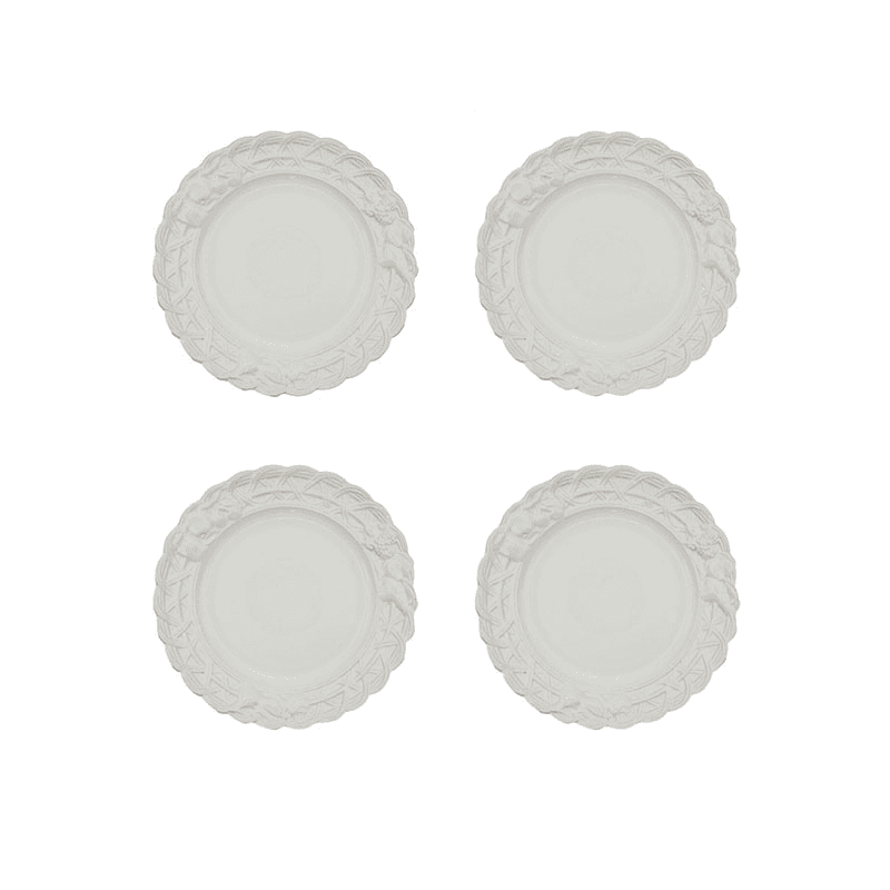 Tutti Frutti Set of 4 Dinner Plates, D26cm, White