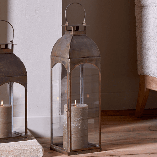 Image showing the Nivas Lantern, H54cm, Antique Brass product.