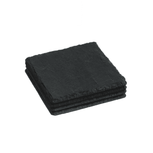 Image showing the Set of 4 square coasters, 11cm, Slate product.