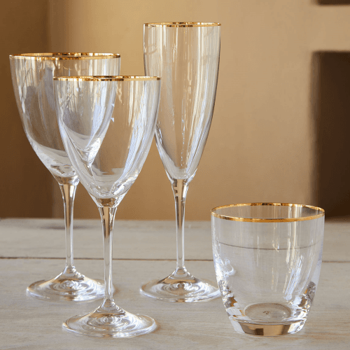 Image showing the Sensa Set of 6 Tumblers, 300ml, Gold Rim product.