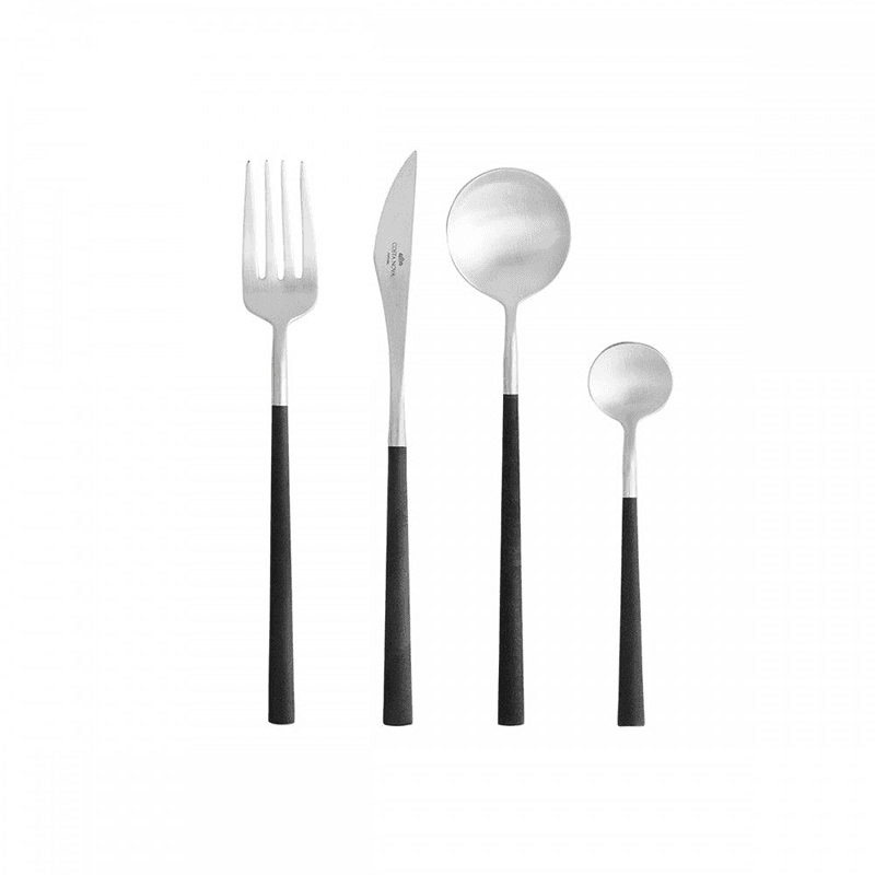 Mito 24 Piece Cutlery Set, Black