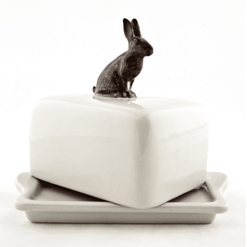 Image showing the Hare Butter dish, L11.5 x D9 x H10.9cm product.
