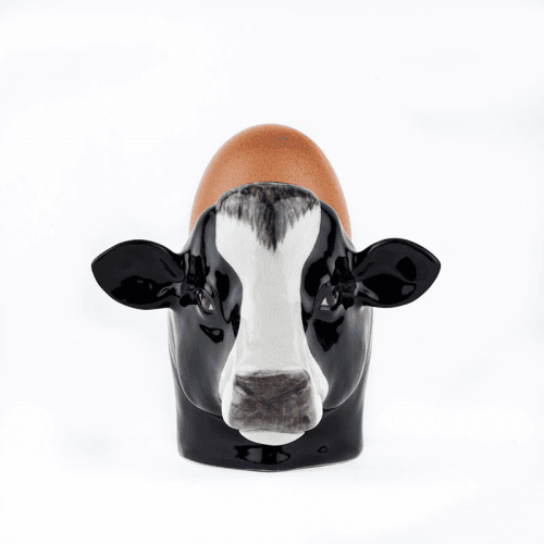 Image showing the Friesian Cow Egg Cup, H8cm, Black & White product.