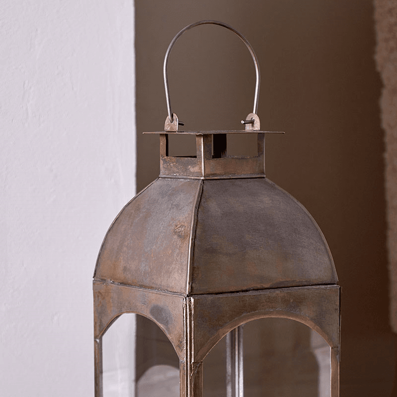 Nivas Lantern, H54cm, Antique Brass