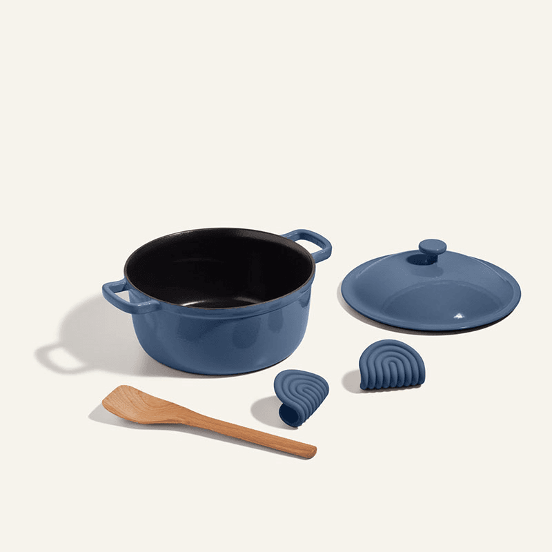 Cast Iron Perfect Pot, Blue Salt