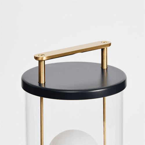 Image showing the The Muse Portable Lamp, 125 x 135 x 338mm, Hackles Black product.